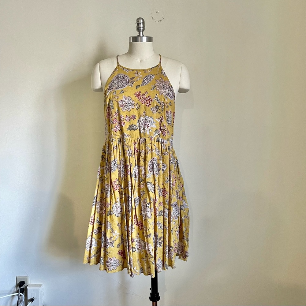 Yellow Floral Flowy Sundress
